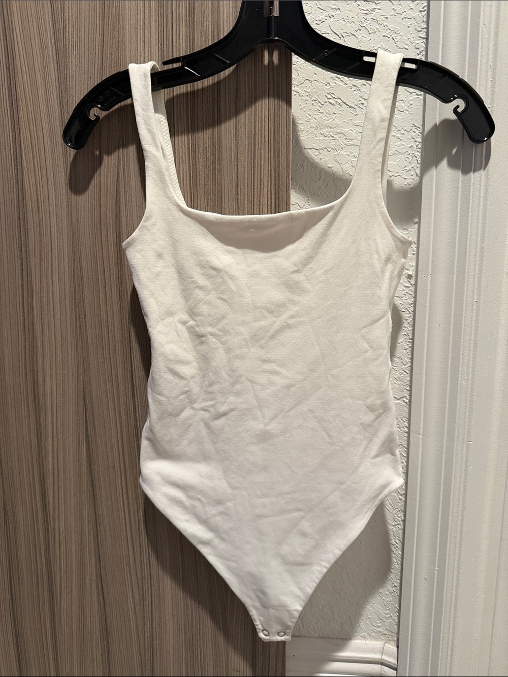 Altar'd State White Scoop Neck Ribbed Bodysuit